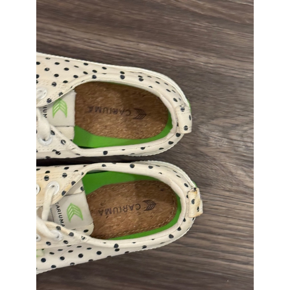 Cariuma OCA Low Polka Dot Canvas Sneakers White/Black Size 7.5W/6M​​​ - Picture 7 of 11